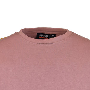 Espionage Plain Round Neck T-Shirt - T015 - Dusty Pink 2