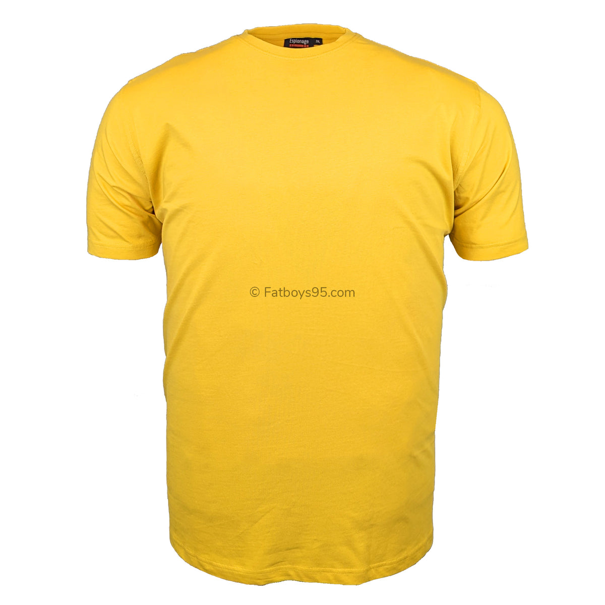 Espionage Plain Round Neck T-Shirt - T015 - Mustard 1