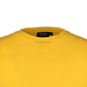Espionage Plain Round Neck T-Shirt - T015 - Mustard 2