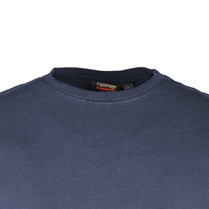 Espionage Plain Round Neck T-Shirt - T015 - Navy2