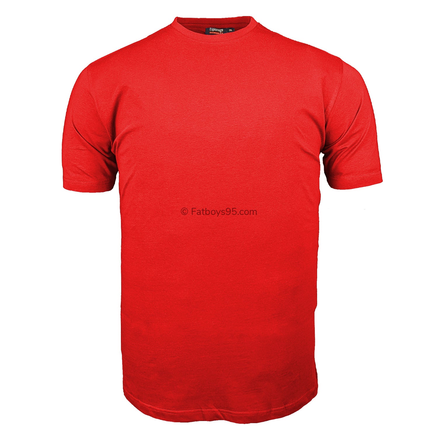 Espionage Plain Round Neck T-Shirt - T015 - Red 1