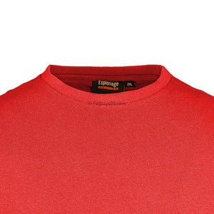 Espionage Plain Round Neck T-Shirt - T015 - Red 2