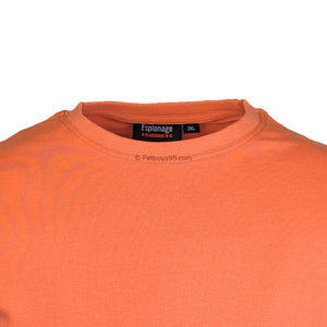 Espionage Plain Round Neck T-Shirt - T015 - Soft Orange 2