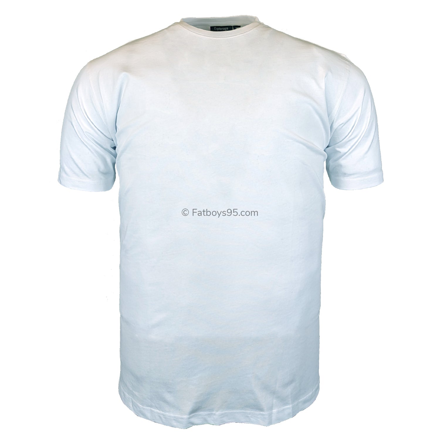 Espionage Plain Round Neck T-Shirt - T015 - White 1