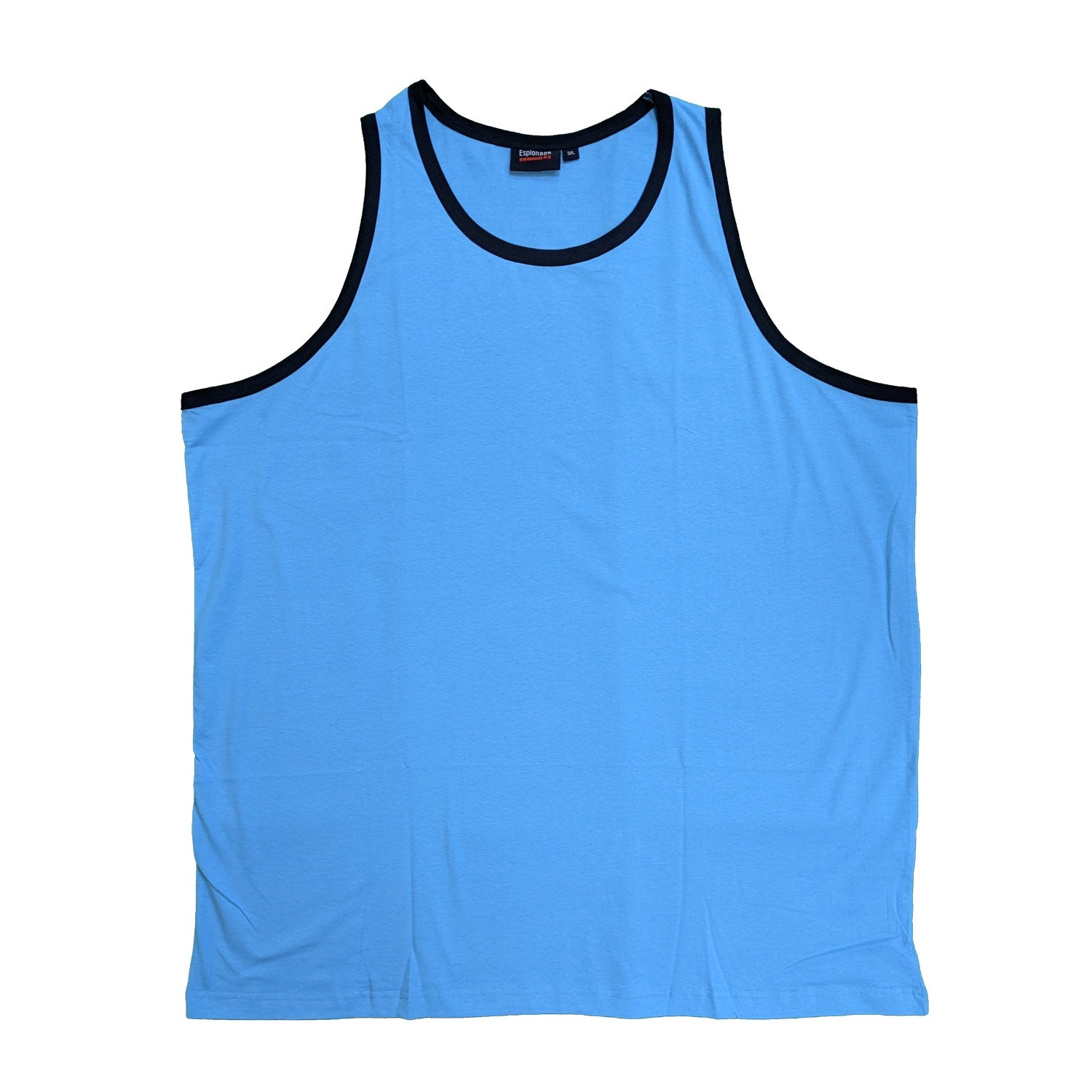 Espionage Contrast Trim Vest - T334 - Aqua / Navy 1