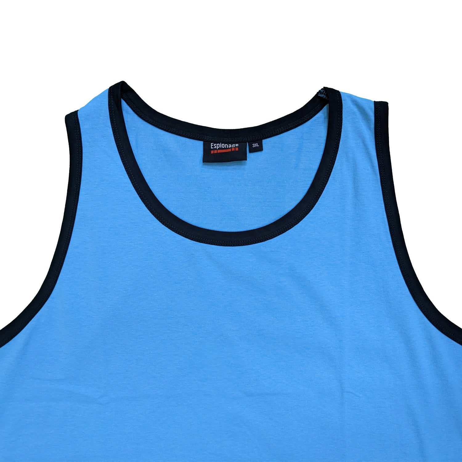 Espionage Contrast Trim Vest - T334 - Aqua / Navy 2