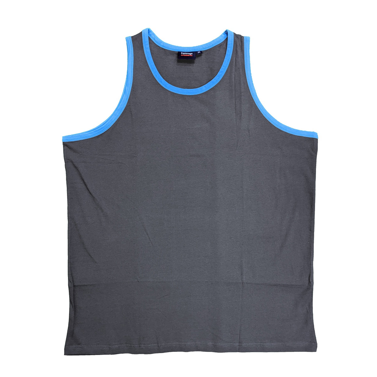 Espionage Contrast Trim Vest - T334 - Charcoal / Aqua 1