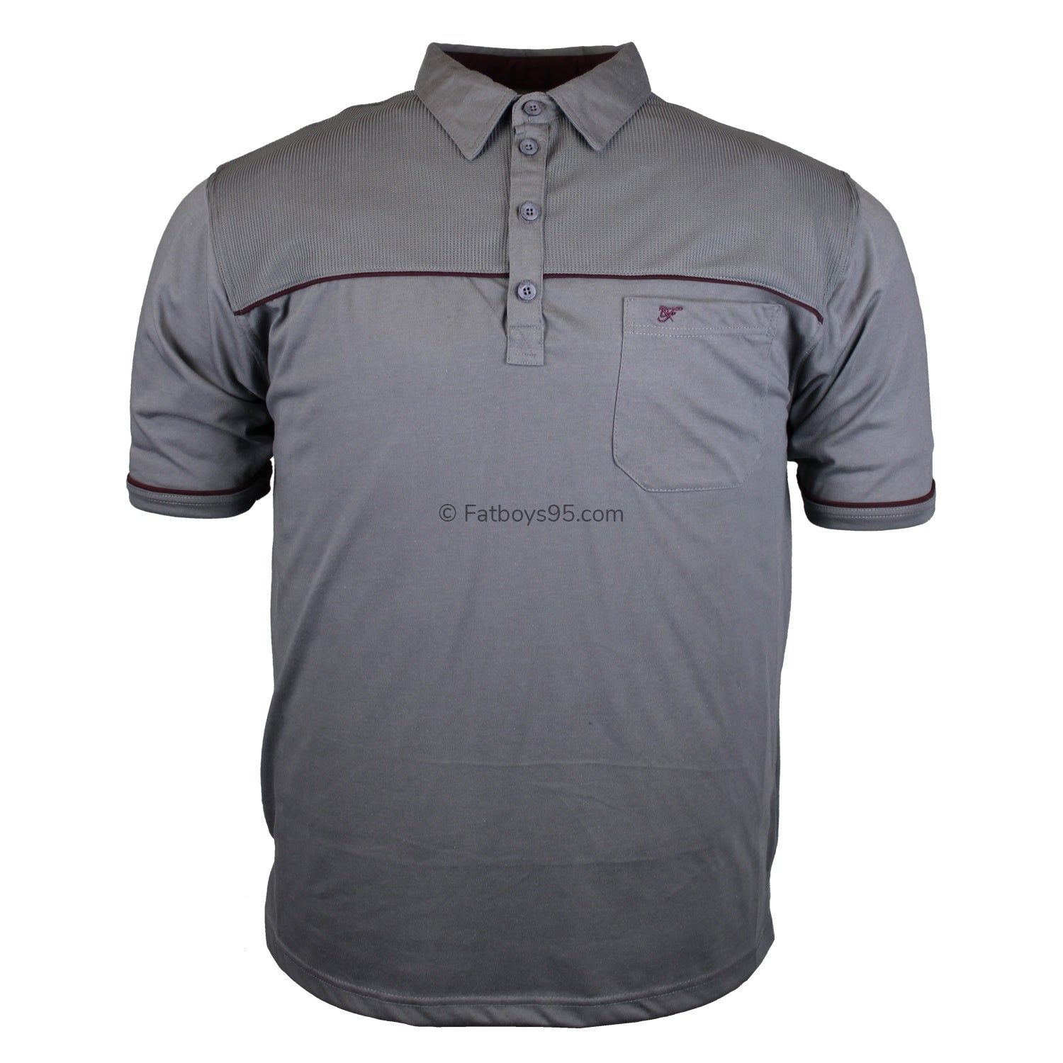 Forge Light Weight Panelled Golf Polo - FBS 418 - Charcoal 1