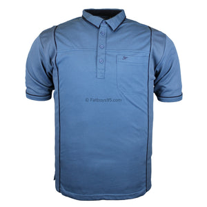 Forge Light Weight Panelled Golf Polo - FBS 419 - Denim 1