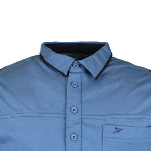 Forge Light Weight Panelled Golf Polo - FBS 419 - Denim 2