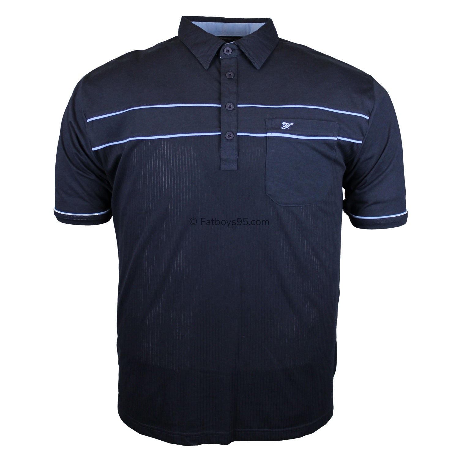 Forge Light Weight Panelled Golf Polo - FBS 420 - Navy 1