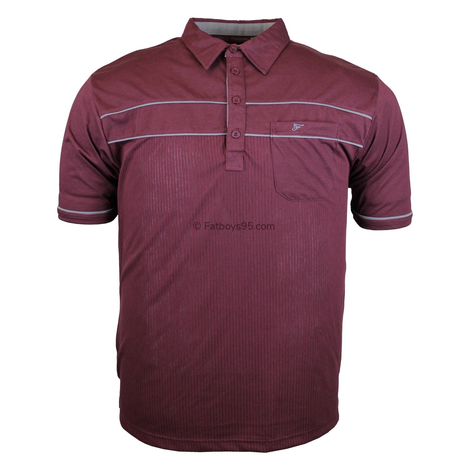 Forge Light Weight Panelled Golf Polo - FBS 420 - Wine 1