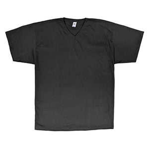 Fruit of the Loom Plain V Neck T-Shirt - Black 1
