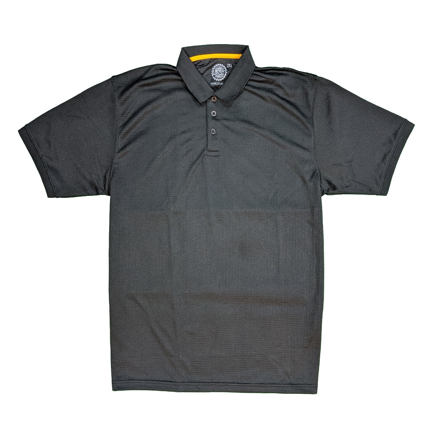 Kam Plain Mesh Polo - KBS 5401 - Black 3