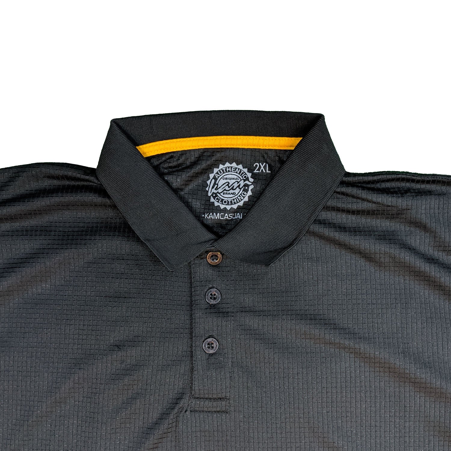 Kam Plain Mesh Polo - KBS 5401 - Black 2