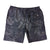 Kam Leaf Print Cargo Swim Shorts - KBS 3002 - Black 3