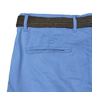 Kam Belted Oxford Stretch Chino Shorts - KBS 3401 - Powder Blue 4