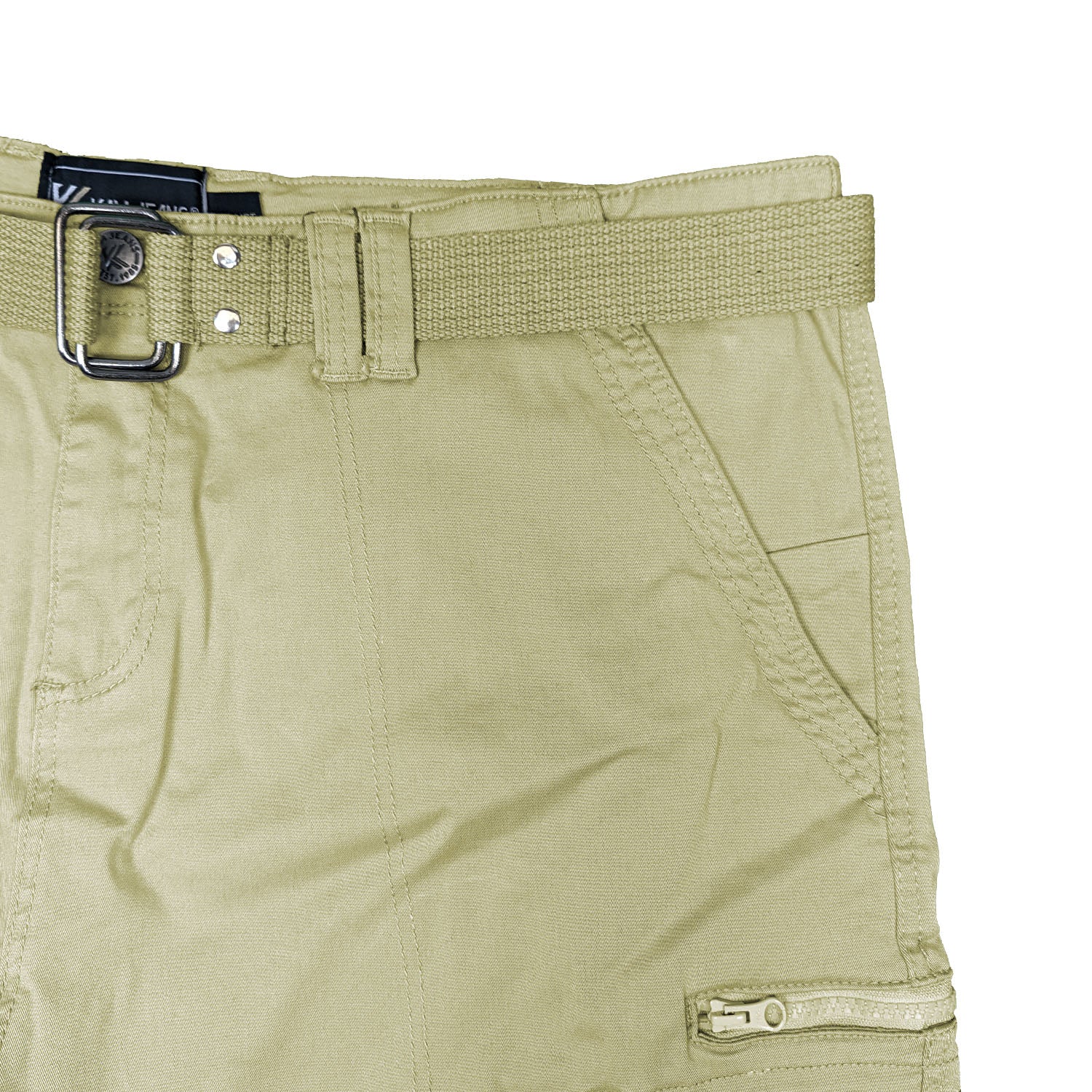 Kam Belted Cargo Stretch Shorts - KBS 343 - Sand 2