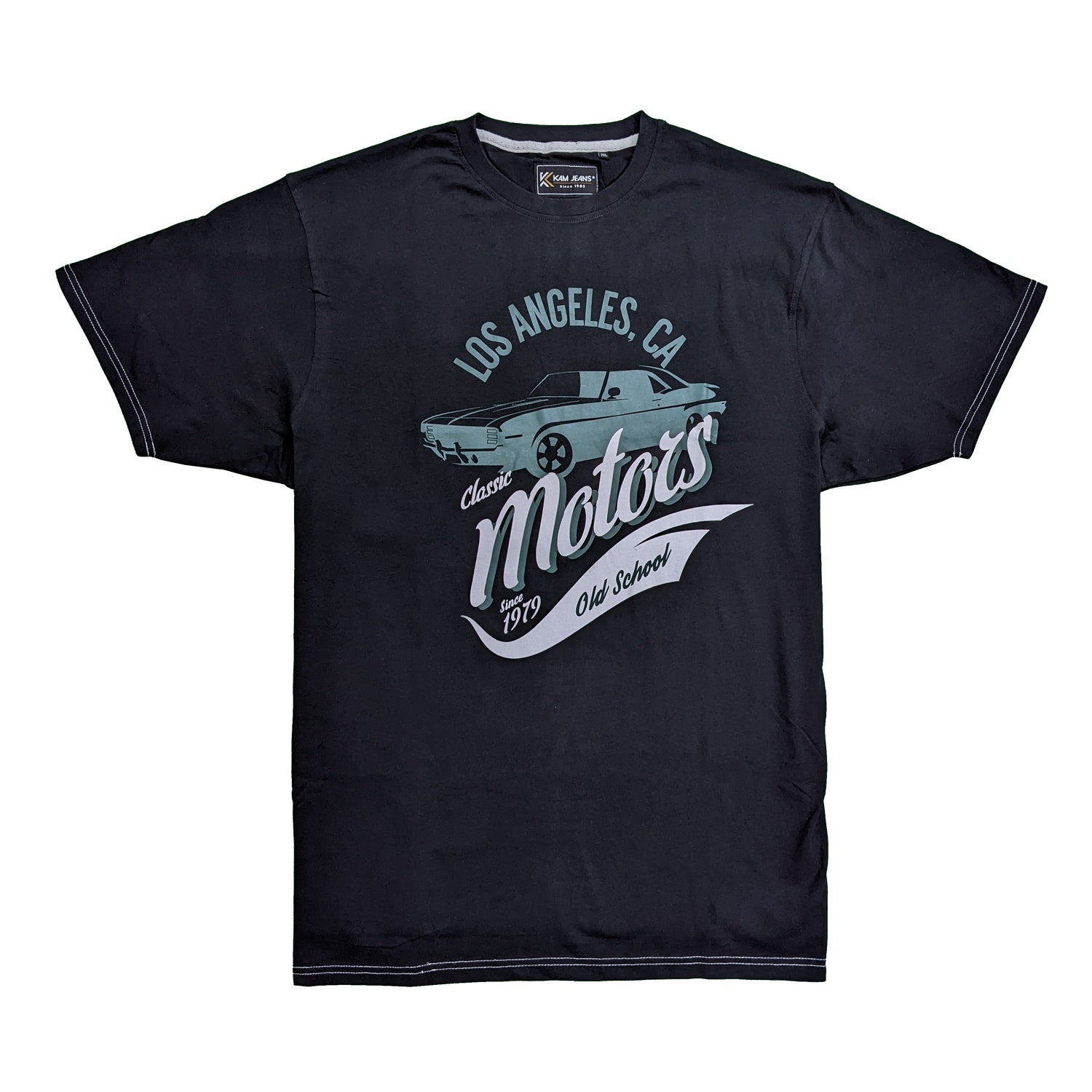 Kam Motors Print T-Shirt - KBS 5369 - Black 1