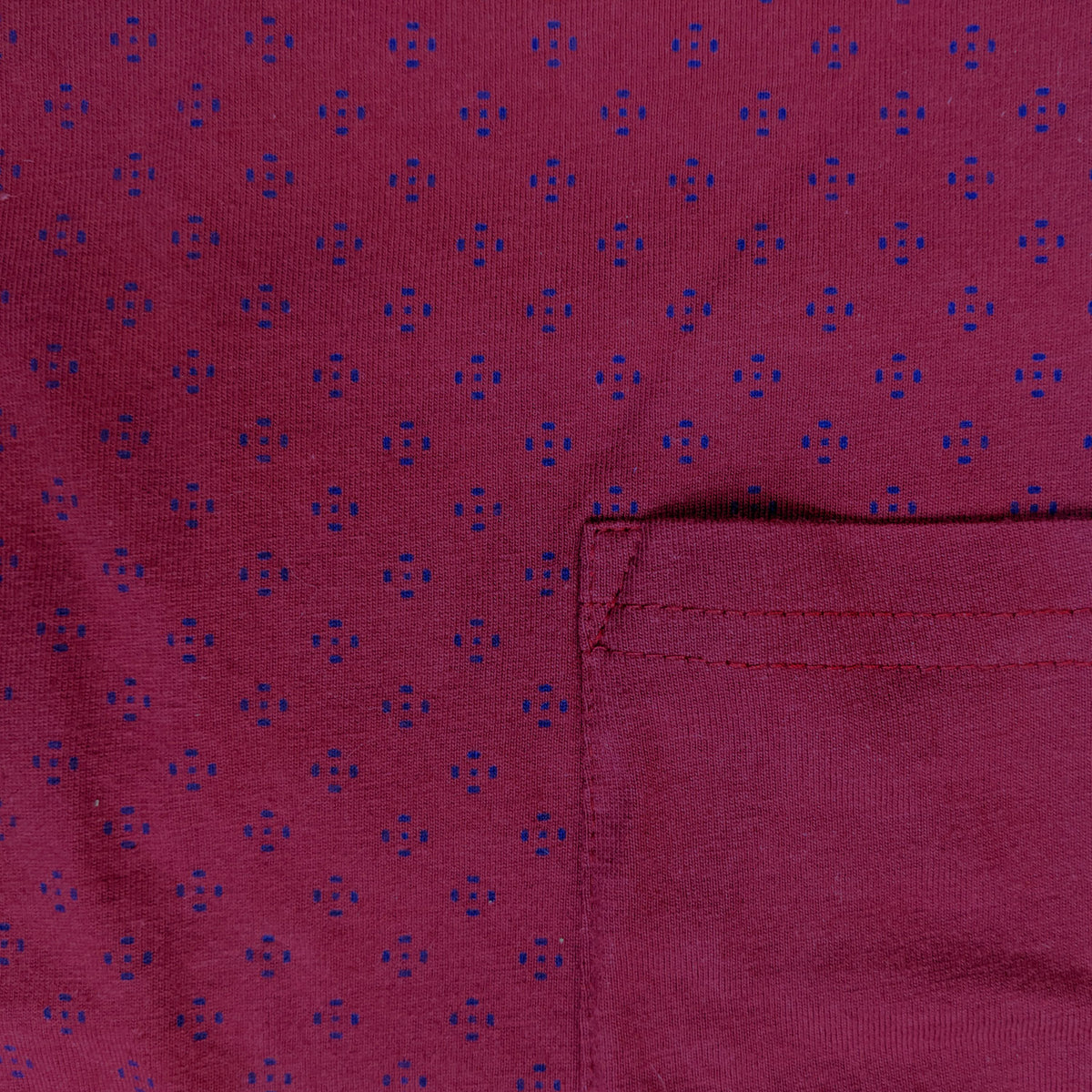 Kam Dobby Print Tee - KBS 5381 - Burgundy 3