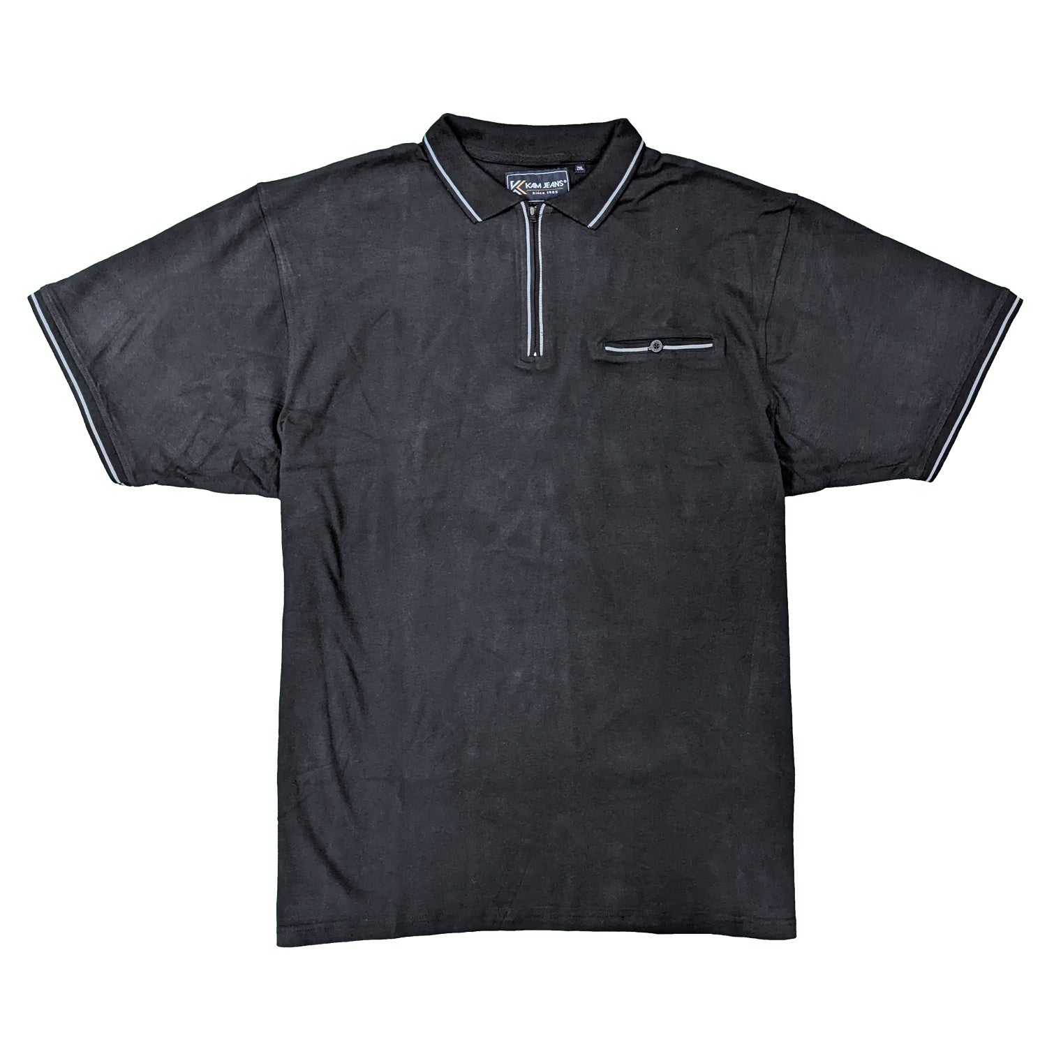 Kam Quarter Zip Polo - KBS 5449 - Black 1