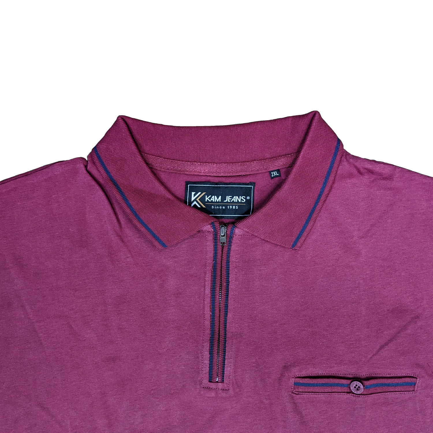 Kam Quarter Zip Polo - KBS 5449 - Burgundy 2