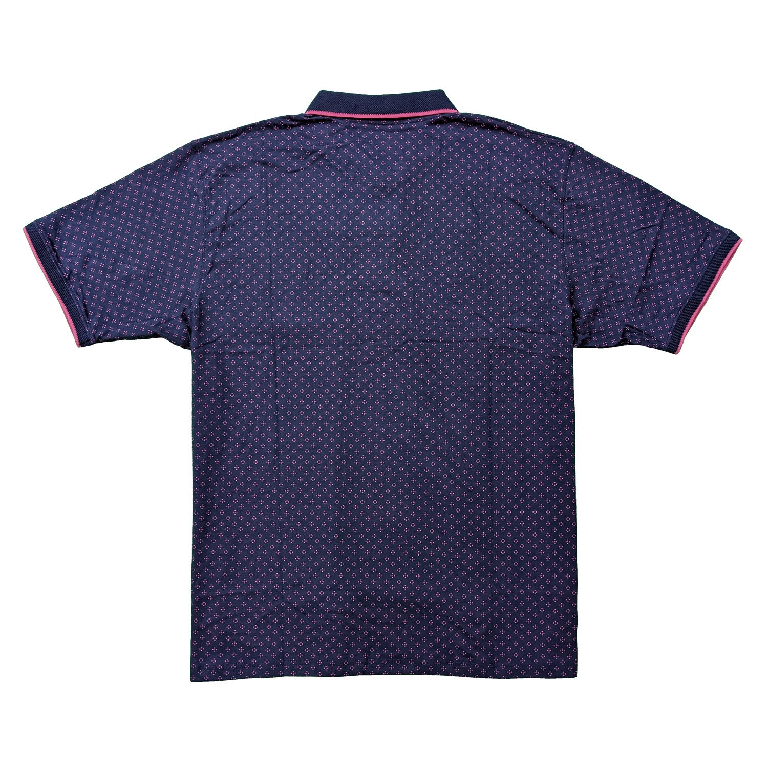 Kam Dobby Print Polo - KBS 5455 - Navy 3