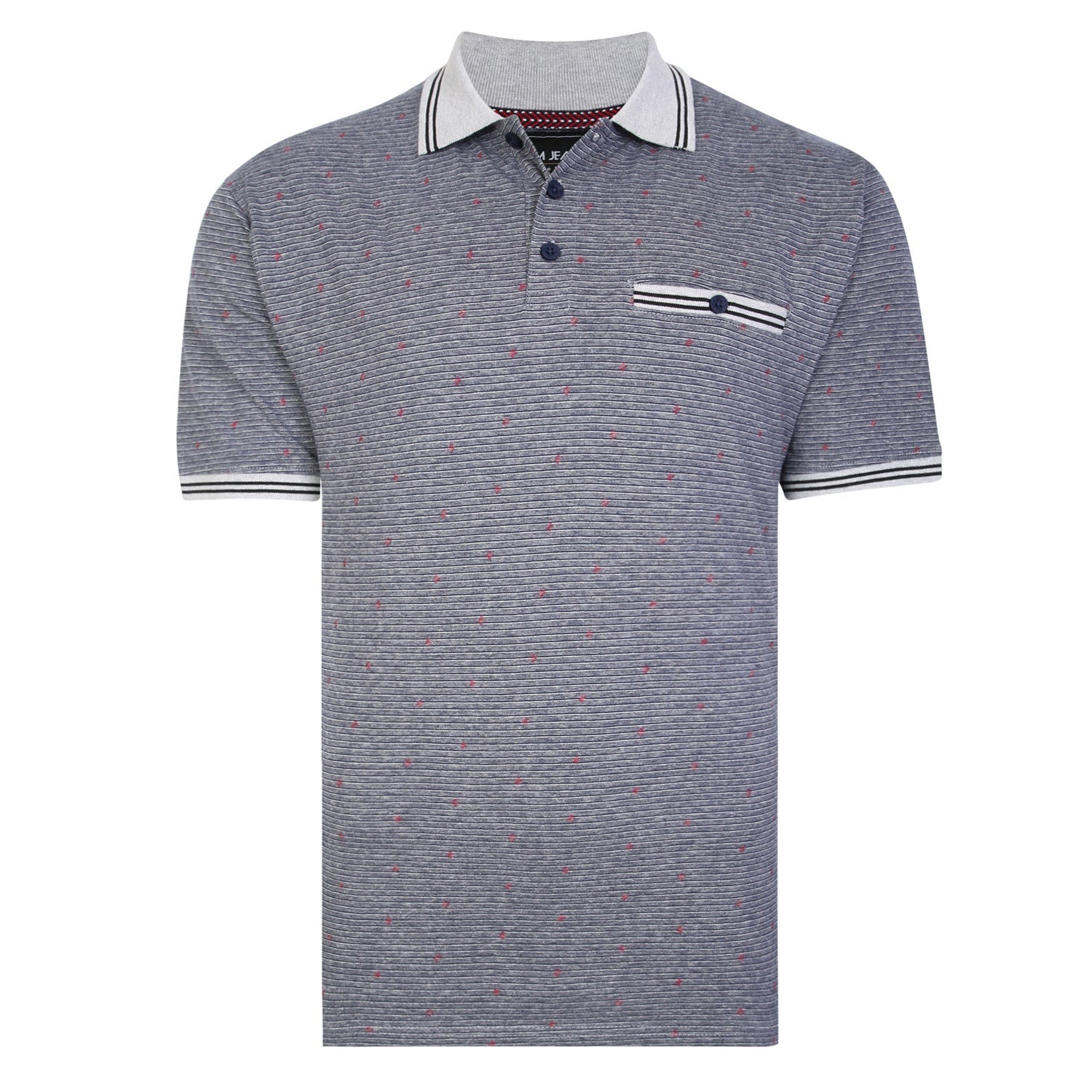 Kam Needle Jersey Polo - KBS 5456 - Grey 1
