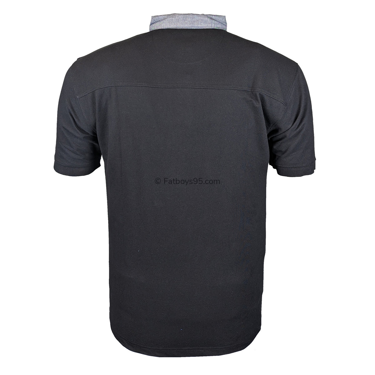 Kam Premium Lacoste Pique Detailed Polo - KBS 5468P - Black 3