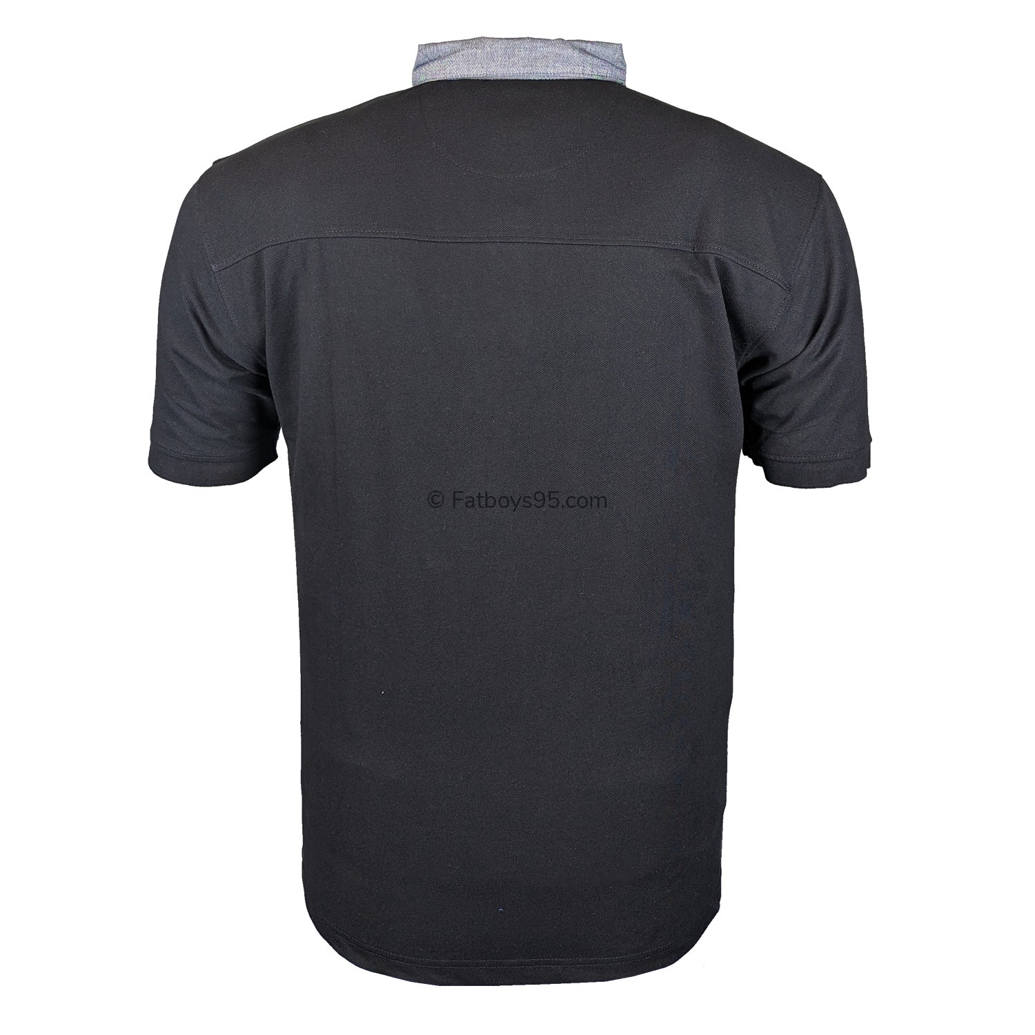 Kam Premium Lacoste Pique Detailed Polo - KBS 5468P - Black 3