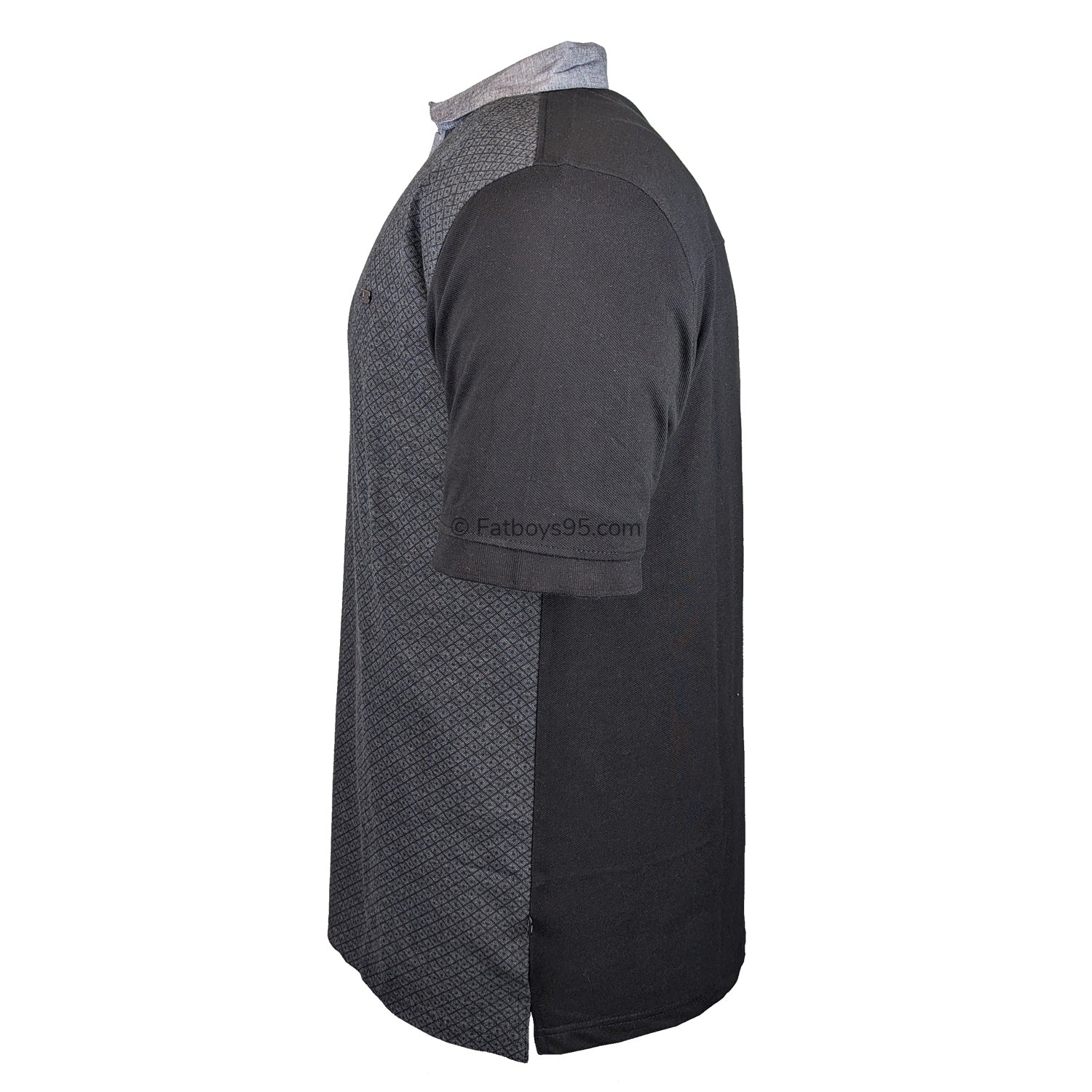 Kam Premium Lacoste Pique Detailed Polo - KBS 5468P - Black 4