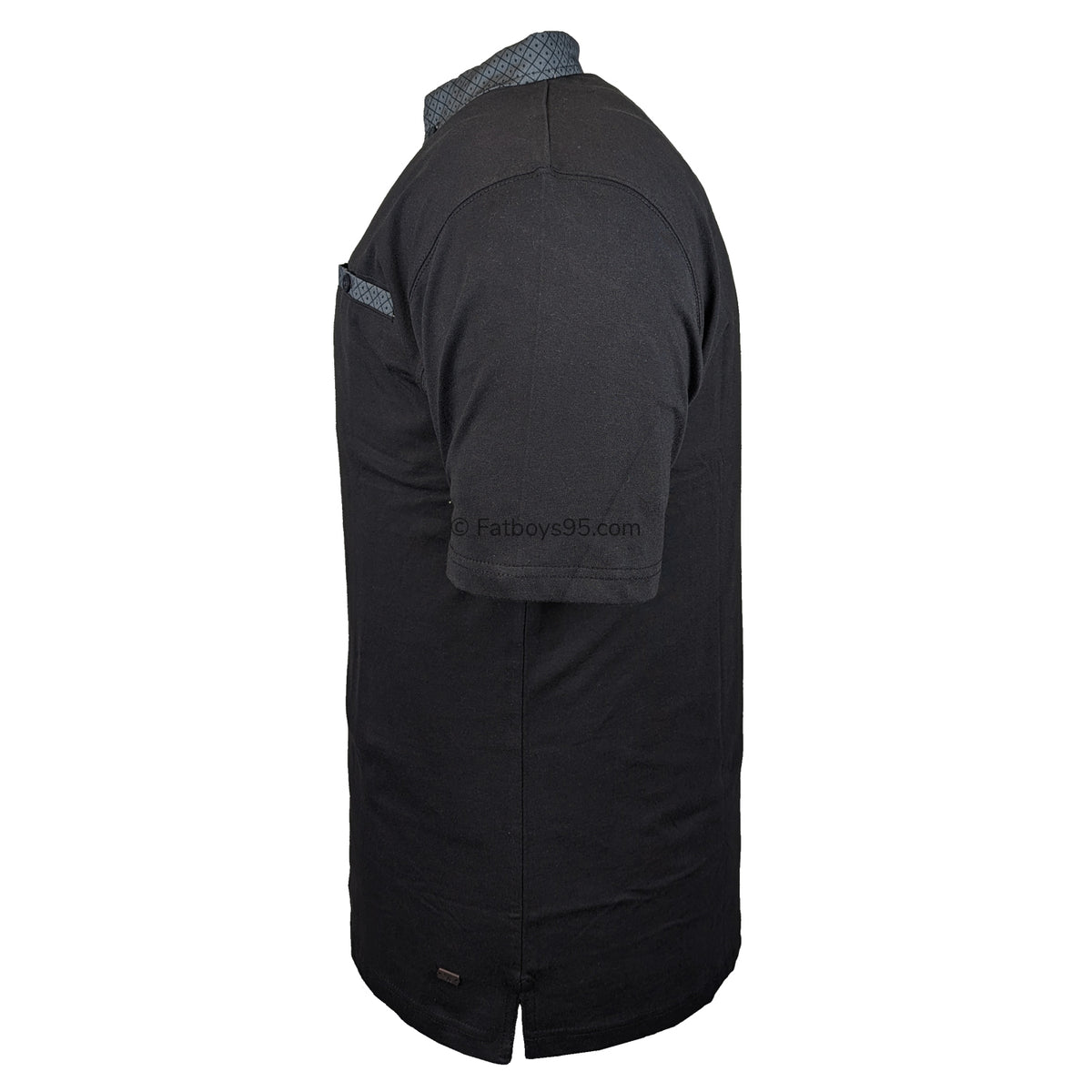 Kam Jersey Polo with Contrast Collar - KBS 5470P - Black 3