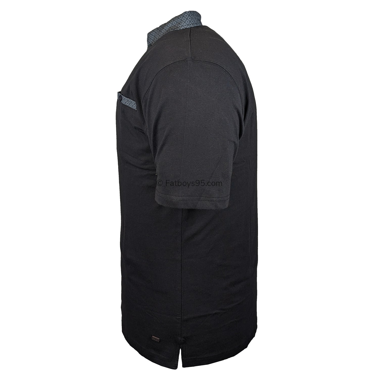 Kam Jersey Polo with Contrast Collar - KBS 5470P - Black 3