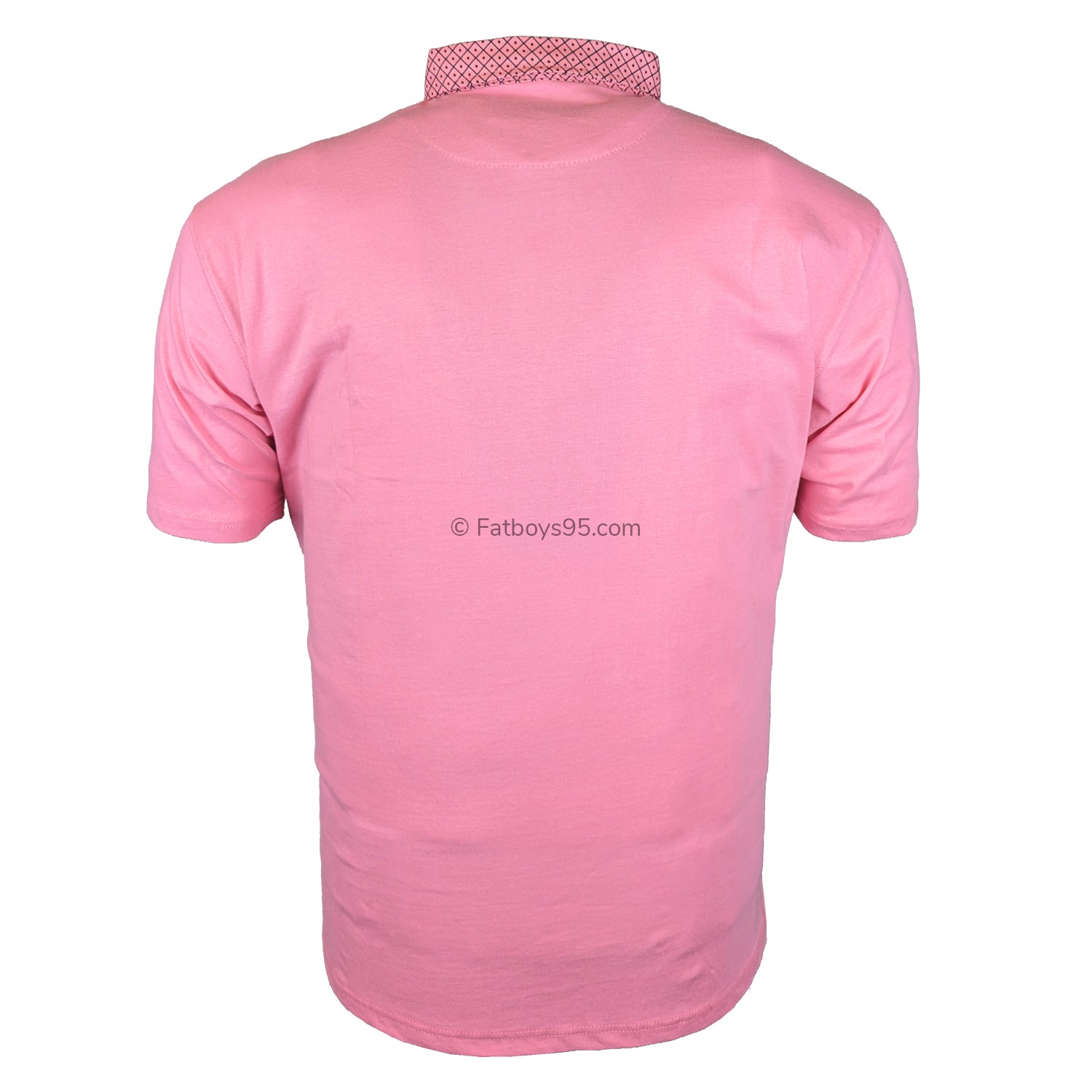 Kam Jersey Polo with Contrast Collar - KBS 5470P - Pink 2