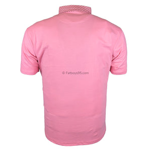 Kam Jersey Polo with Contrast Collar - KBS 5470P - Pink 2