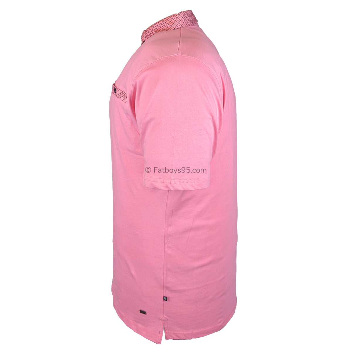 Kam Jersey Polo with Contrast Collar - KBS 5470P - Pink 3