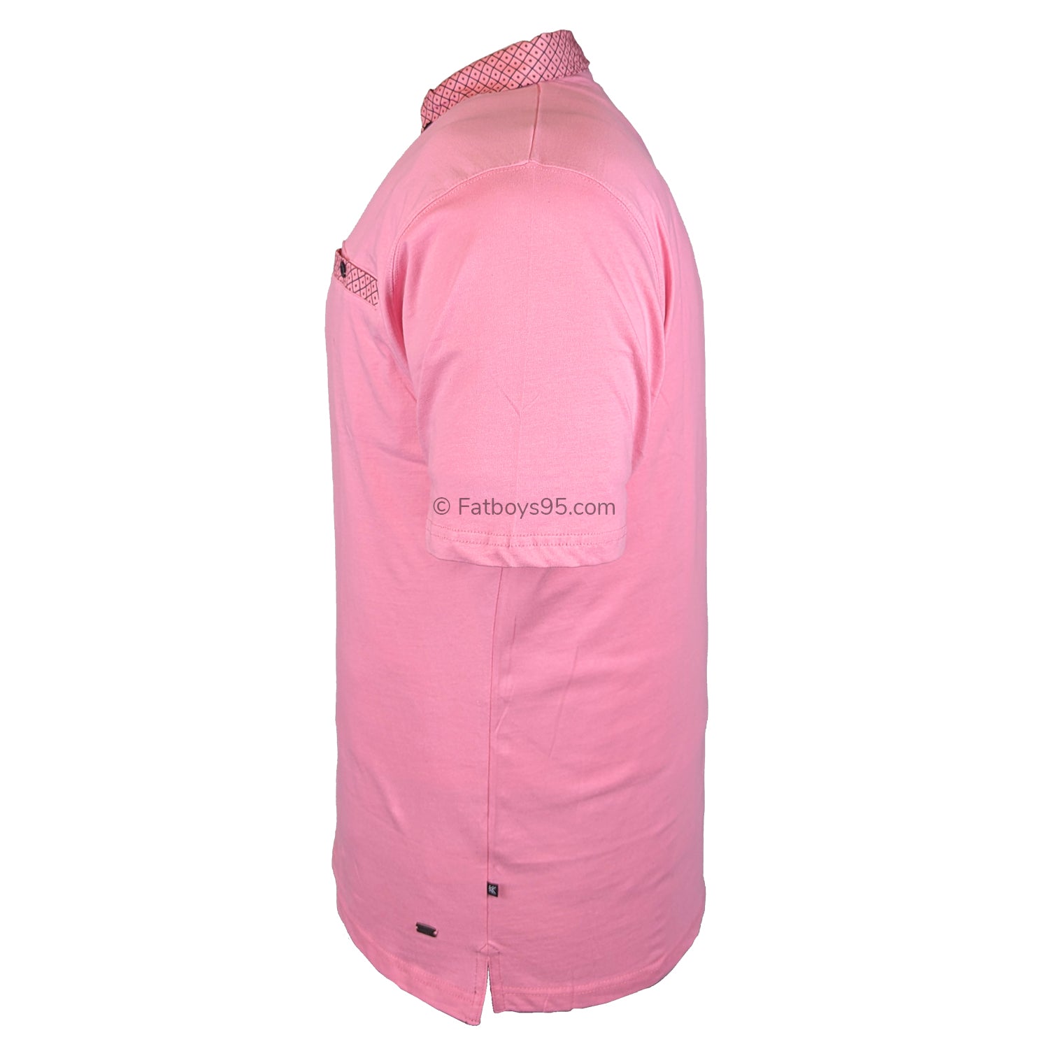 Kam Jersey Polo with Contrast Collar - KBS 5470P - Pink 3