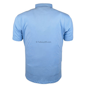 Kam Jersey Polo with Contrast Collar - KBS 5470P - Powder Blue 2