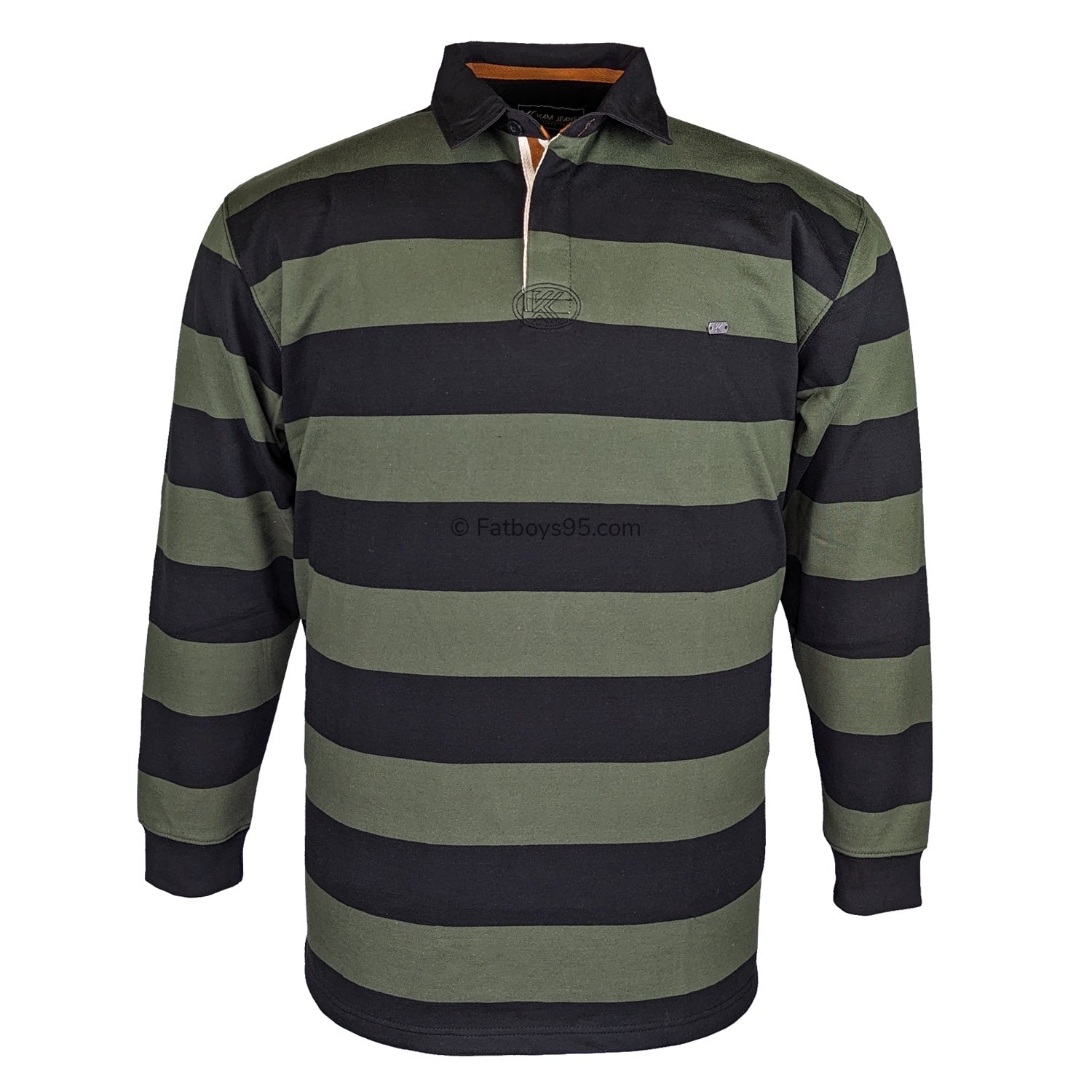 Kam L/S Rugby Polo - KBS 5481 - Khaki 1