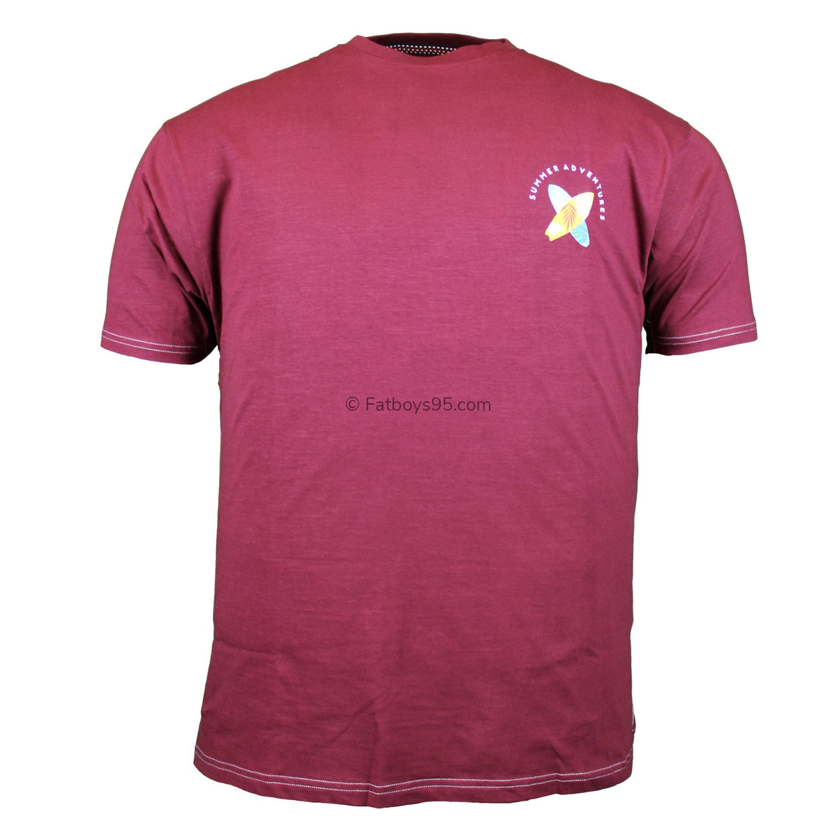 Kam Summer Adventure Print Tee - KBS 5709 - Burgundy 1