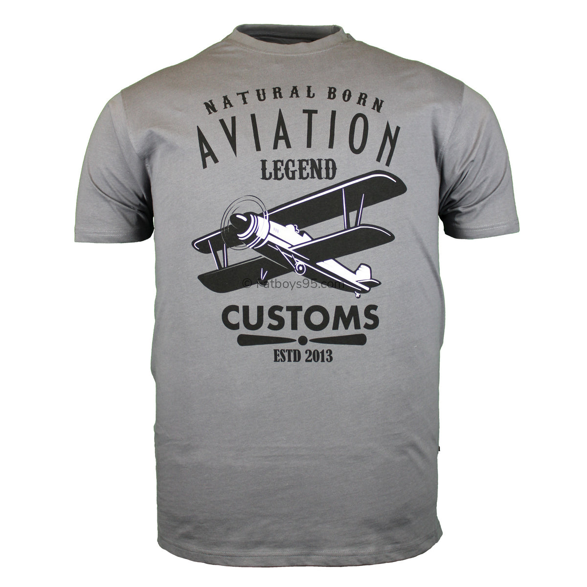 Kam Aviations Print Tee - KBS 5713 - Slate 1