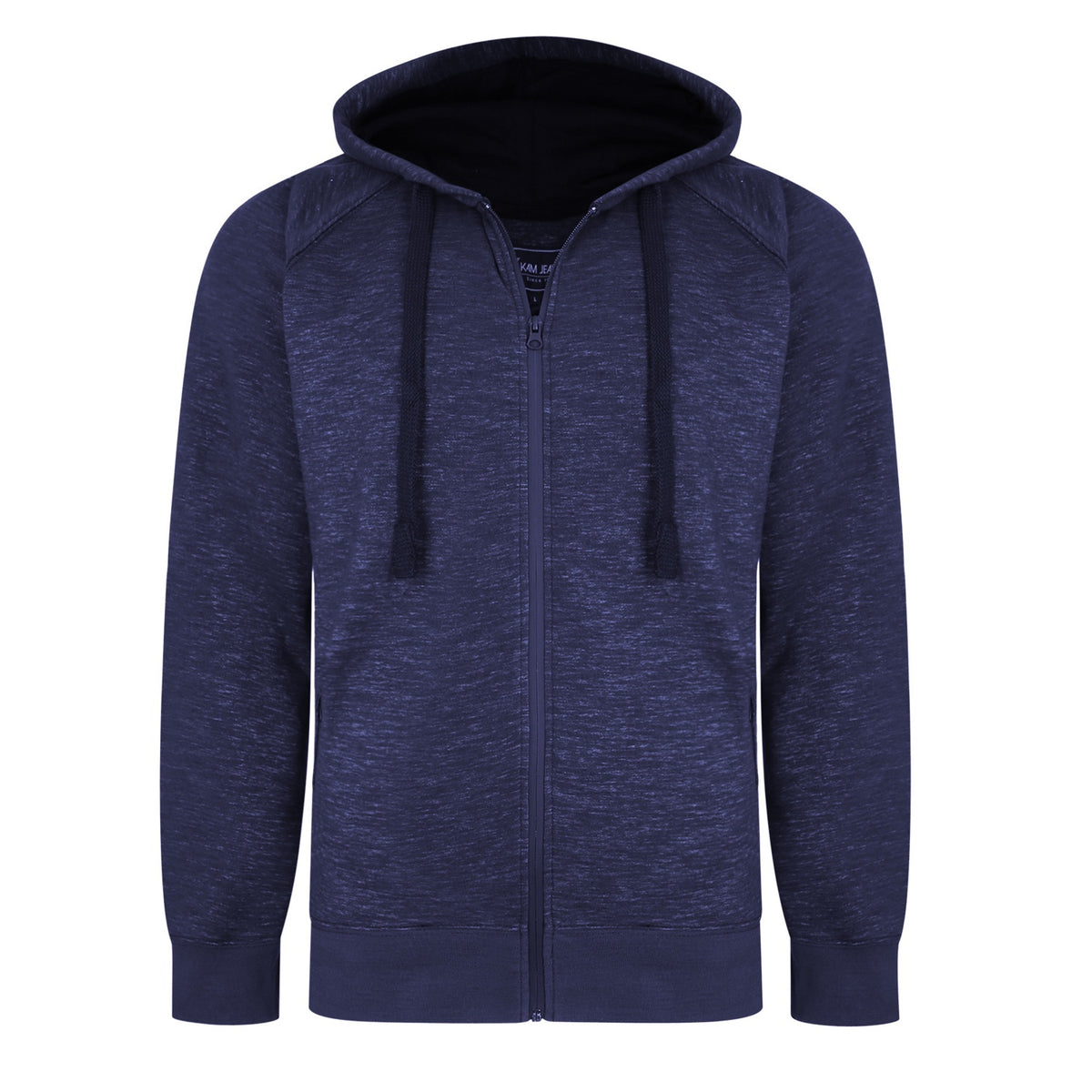 Kam Full Zip Jersey Marl Hoody - KBS 7041 - Indigo 1