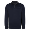Kam Quilted Quarter Button Sweater - KBS 7050 - Navy
