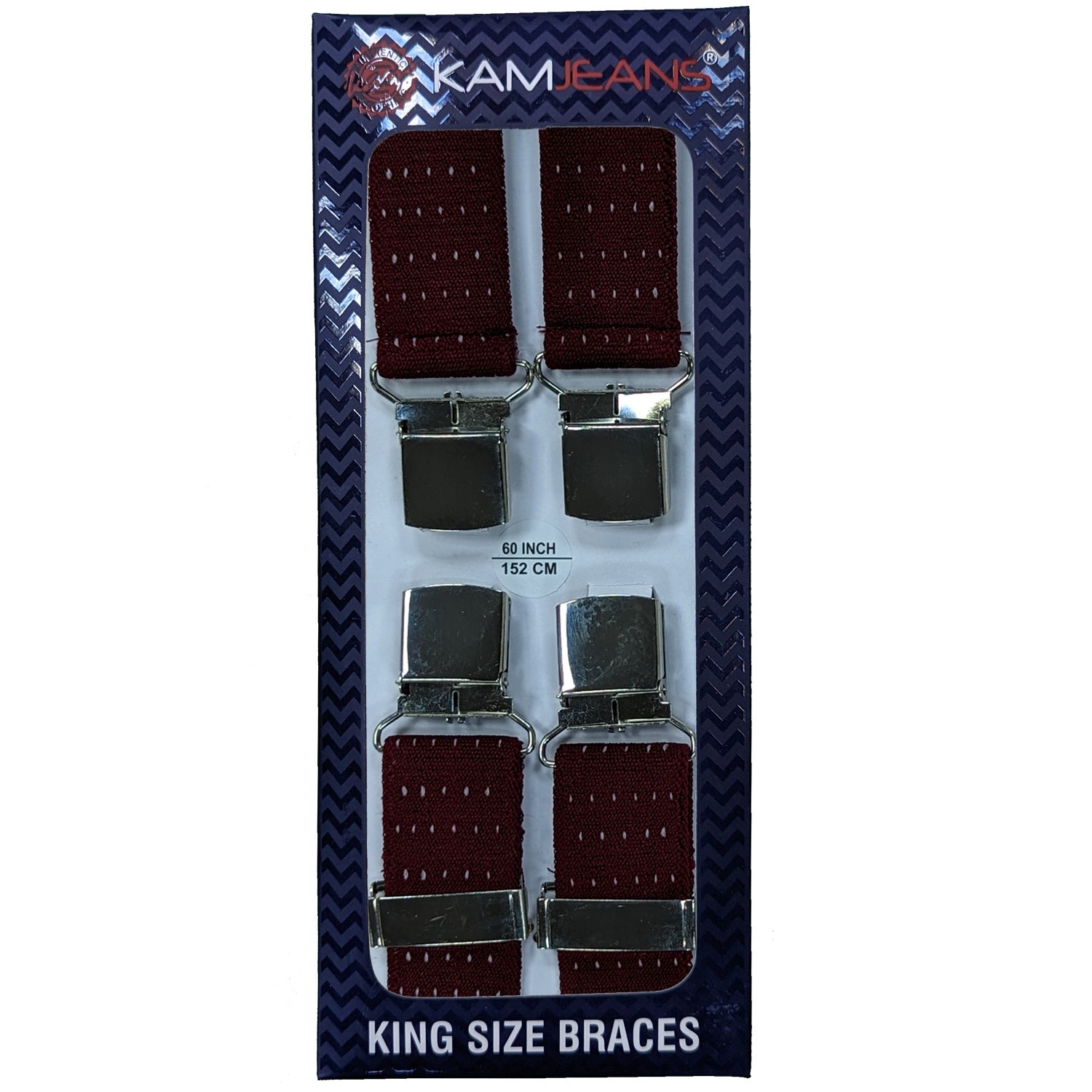 Kam Braces - KBS 954 - Burgundy Dotted 1