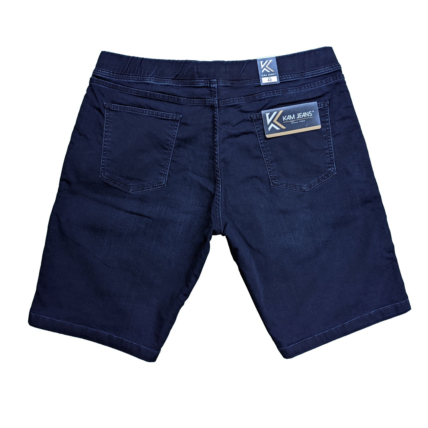 Kam Elasticated Denim Stretch Shorts - KBS Varane - Dark Used 1