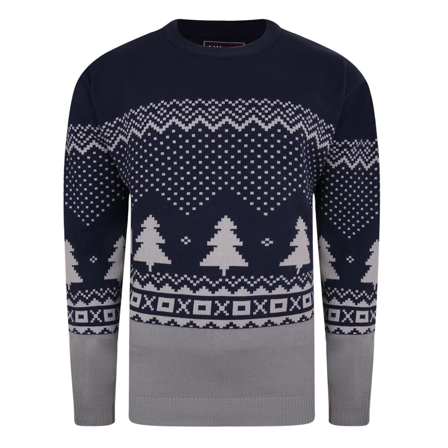 Kam Xmas Jumper - KBS X014 - Navy 1