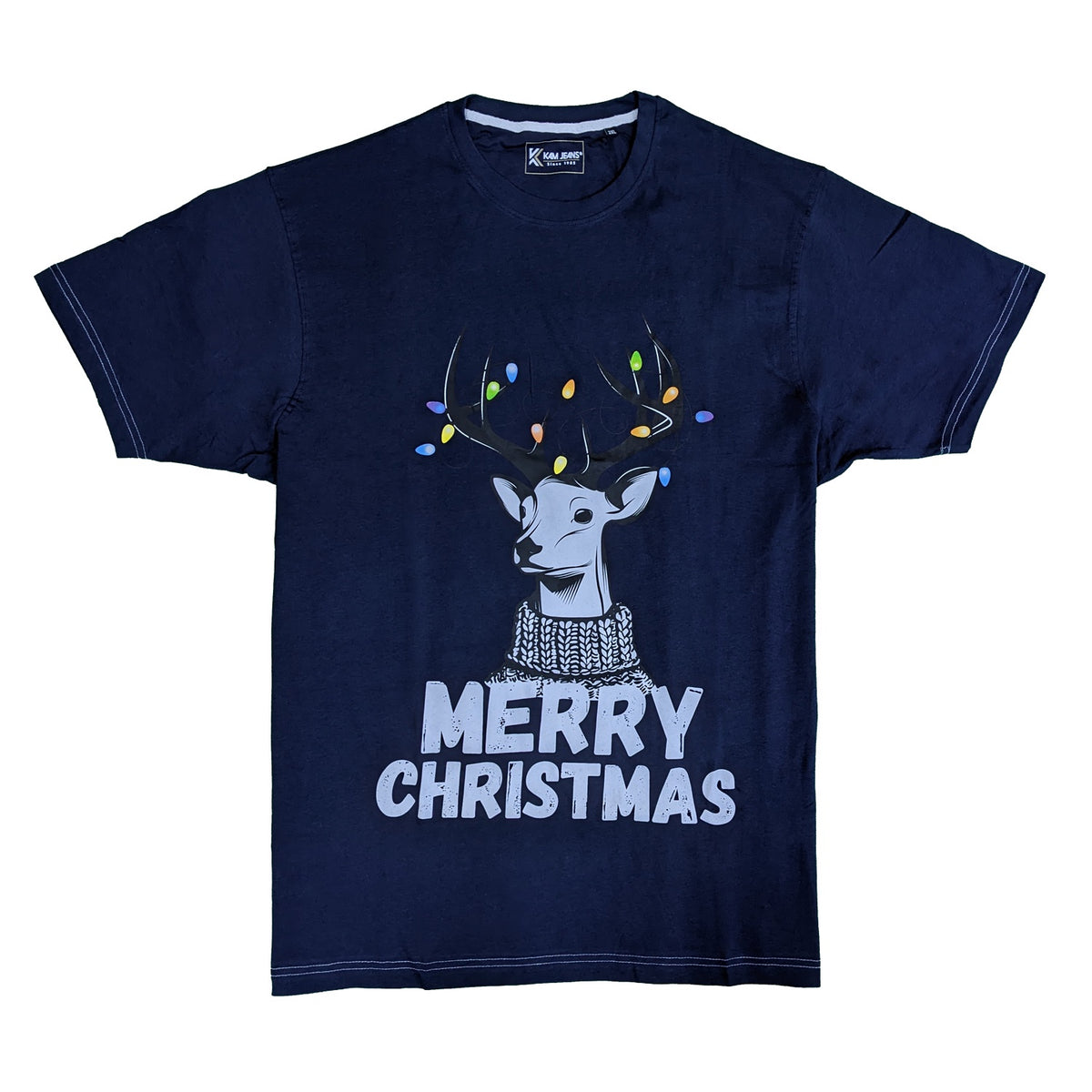 Kam Rudolph Xmas Tee - KBS X015 - Navy 1