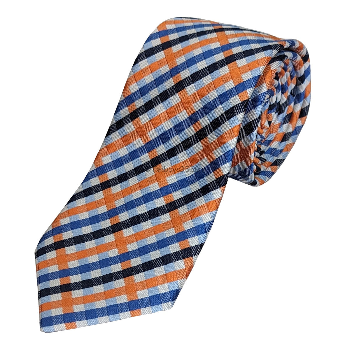 Kensington Tie - J27216 - Orange / Blue 1