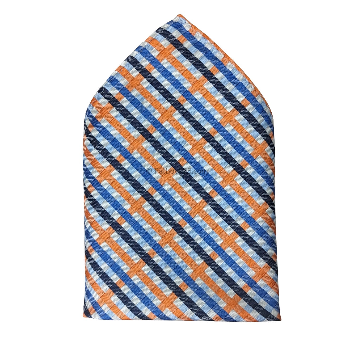 Kensington Pocket Square - J27216 - Orange / Blue 1