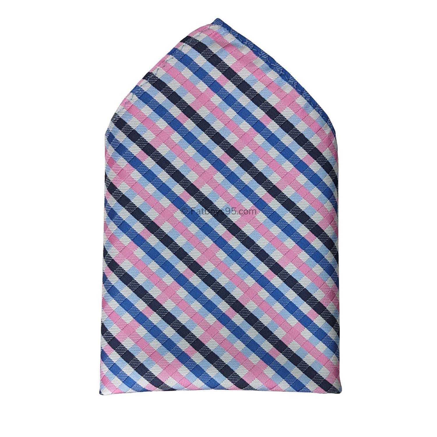 Kensington Pocket Square - J27216 - Pink / Blue 1